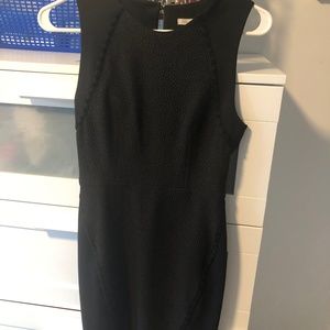 Black bodycon dress with floral lace cutout at the back Rachel Roy